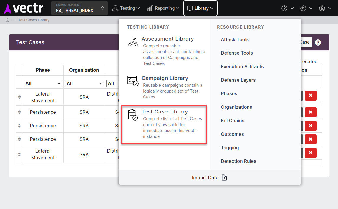 VECTR Local Test Cases